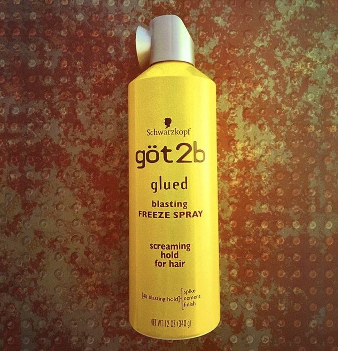 A can of strong-hold hair spray