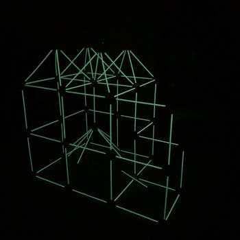 The reviewer showcasing the same fort glowing under the dark