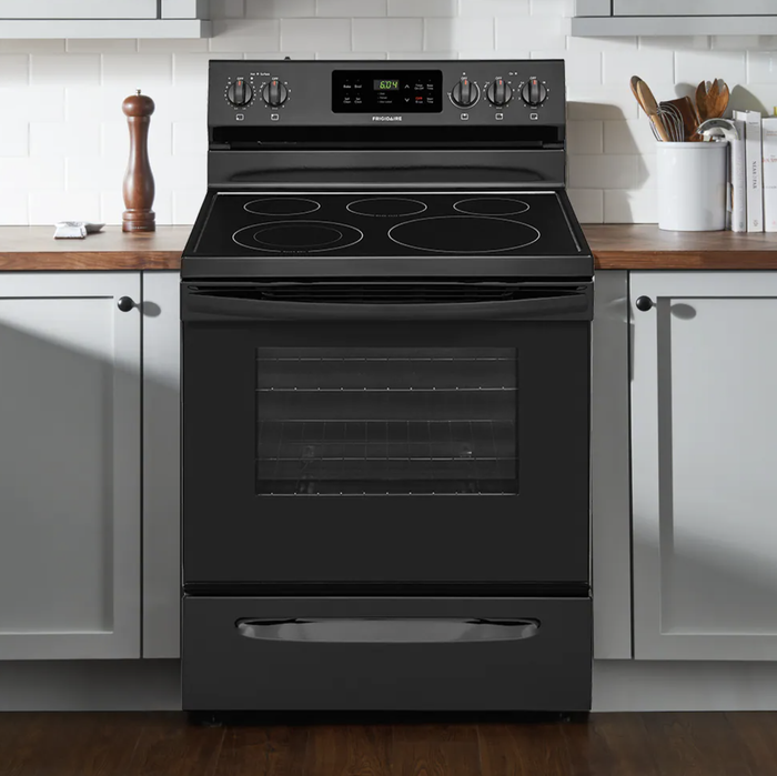 the sleek self-cleaning oven