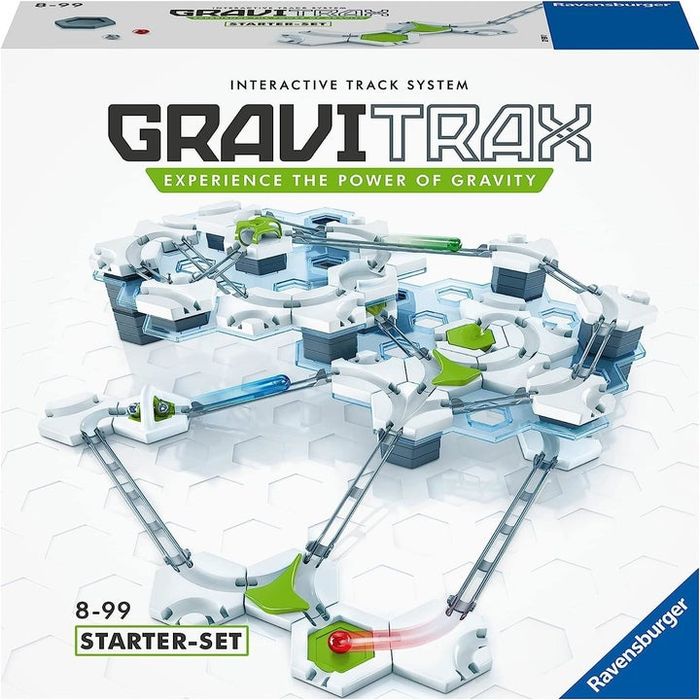The front of the box for the Gravitrax marble run playset