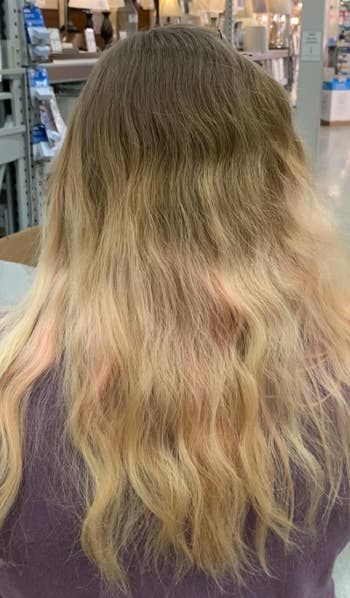 reviewer's frizzy, dry hair before using the product