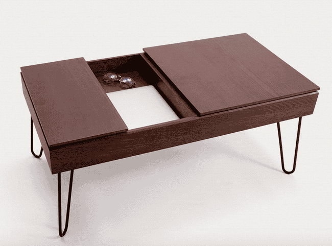 A gif showing the tabletop being arranged into different configurations.