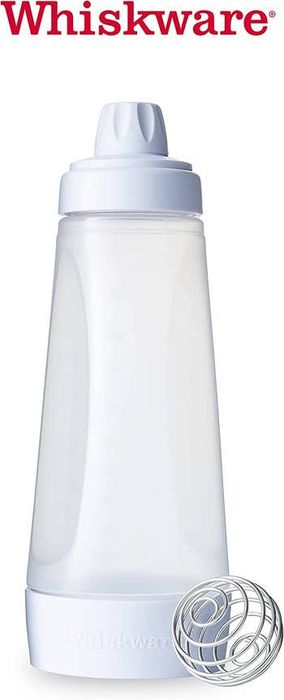 A close-up shot of the bottle featuring the wire BlenderBall inside