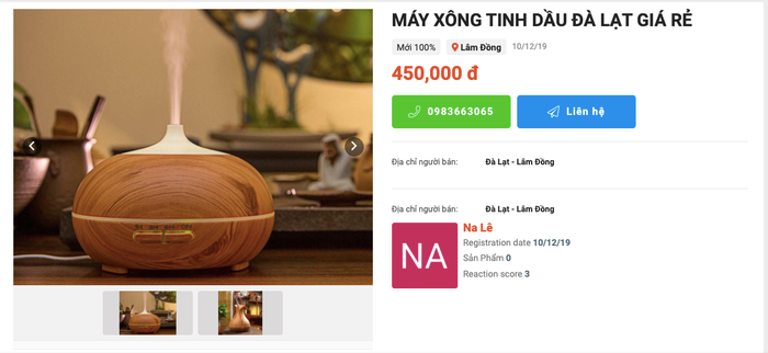 máy xông tinh dầu đà lạt