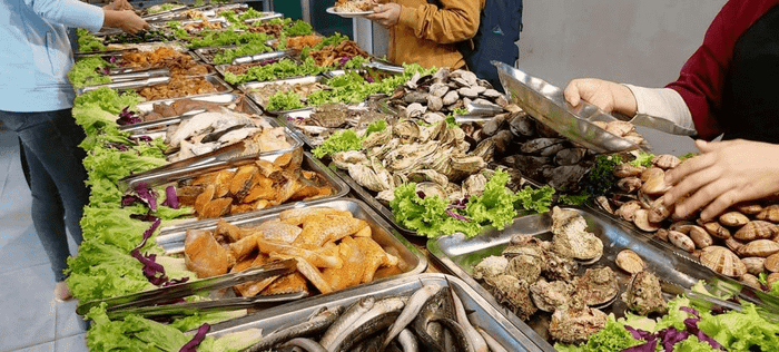 Quán Buffet Nâu Đỏ