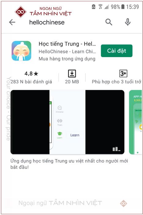 Cài đặt ứng dụng