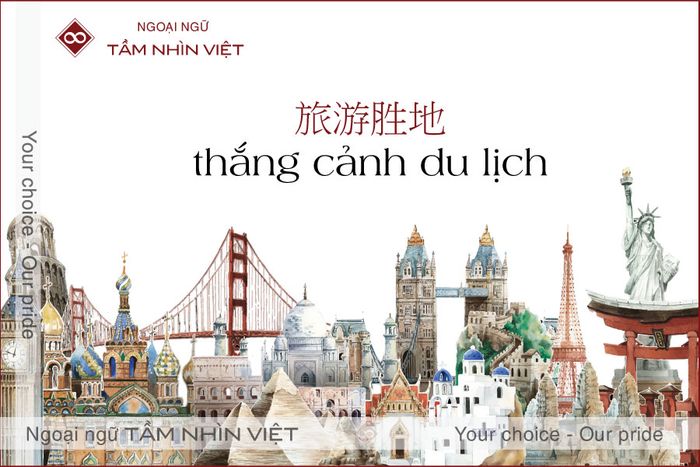 Các địa điểm du lịch trong tiếng Trung