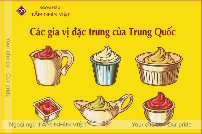 Từ vựng về các loại gia vị đặc trưng của Trung Quốc