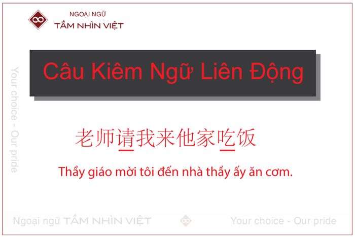 Mẫu câu kiêm ngữ đa dạng