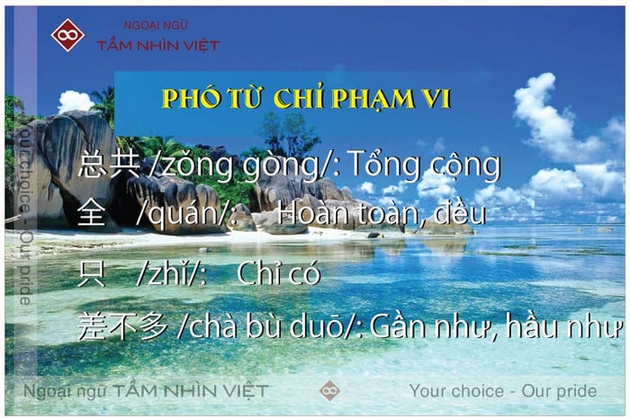 Phó từ chỉ phạm vi trong tiếng Hoa