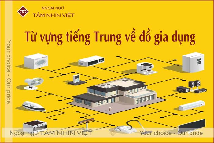 Học từ vựng tiếng Trung liên quan đến đồ gia dụng