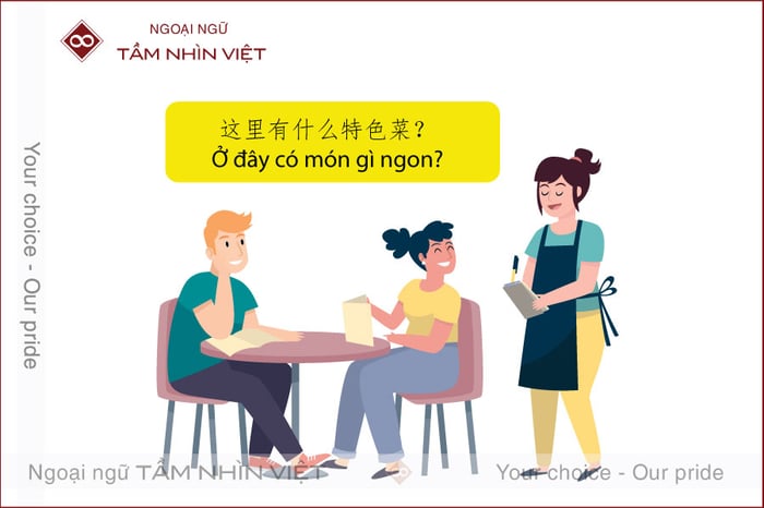 Mẫu câu giao tiếp tiếng Hoa trong nhà hàng