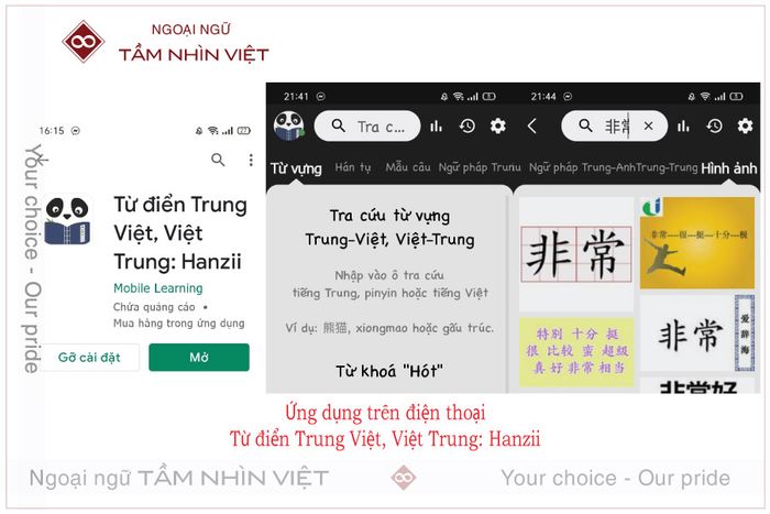 Từ điển Trung Việt Hanzii