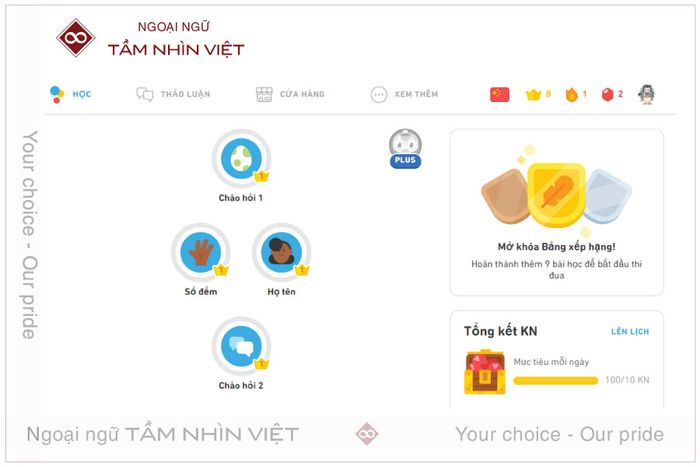 Học tiếng Trung qua Duolingo