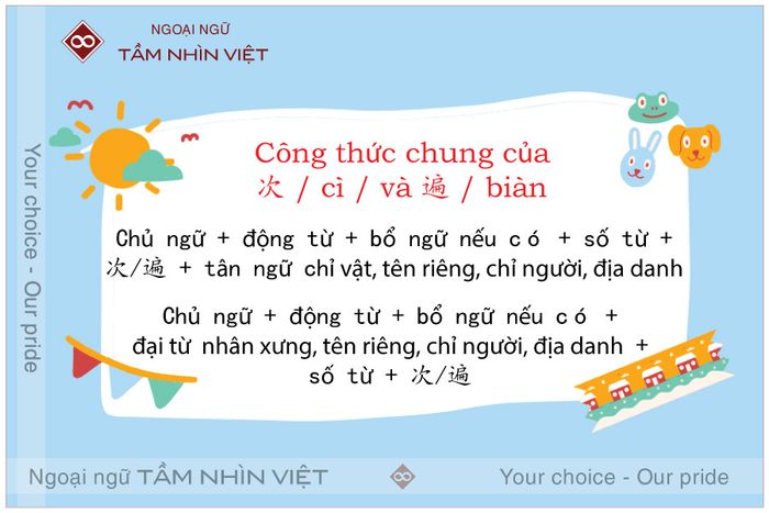 Phương pháp chung của 次 / cì / và 遍 / biàn trong tiếng Trung