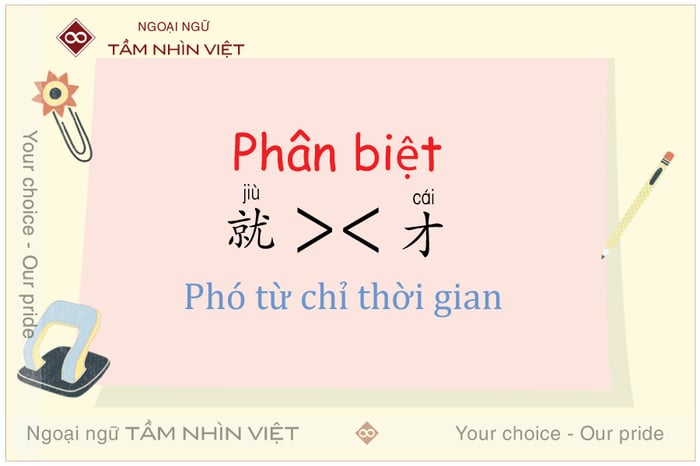 So sánh 2 phó từ jiu và cai chỉ thời gian trong tiếng Trung