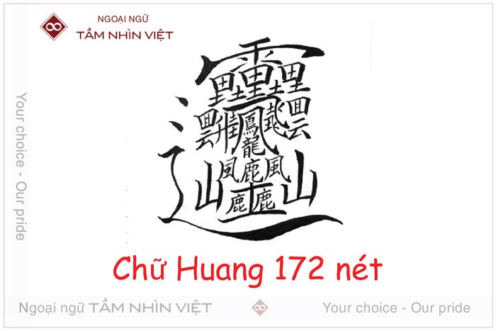 Chữ Hán có số nét nhiều nhất - chữ Huang