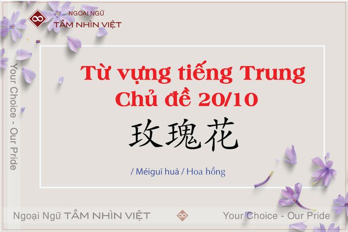 Từ vựng tiếng Trung chủ đề Ngày 20/10