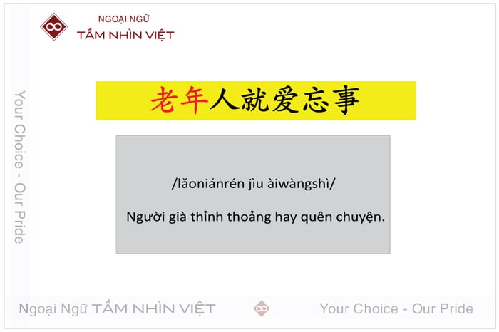 Câu ví dụ về bộ thủ Chủy 