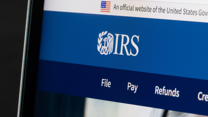 A photo of the exterior of an IRS building