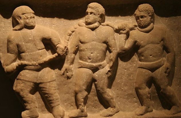 4a-Roman soldier commanding captive slaves