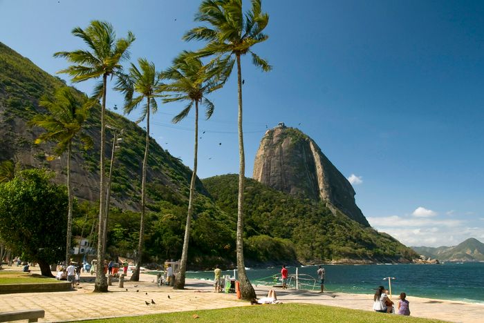 A breathtaking view of Sugarloaf Mountain overlooking Praia Vermelha
