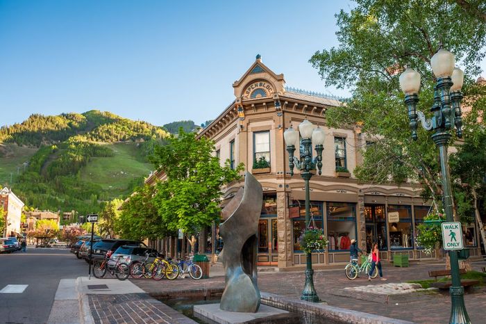 Aspen’s downtown is a delightful destination, offering charm no matter the season.