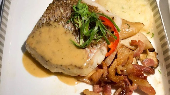 The odd one: Pan-seared snapper.