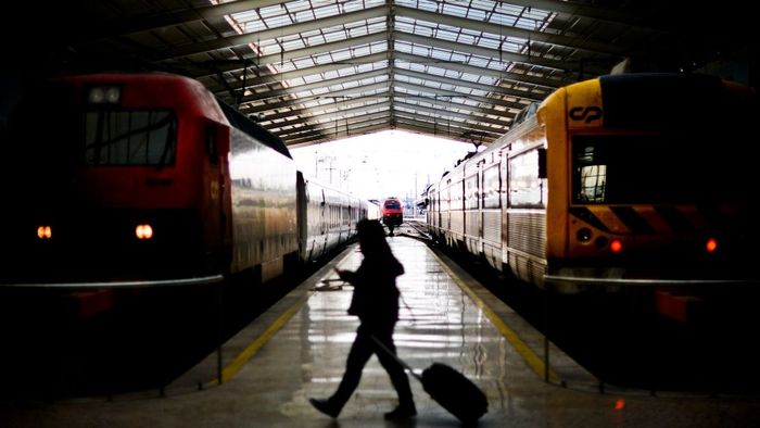 Arrive in style at Lisbon's iconic Santa Apolonia station.