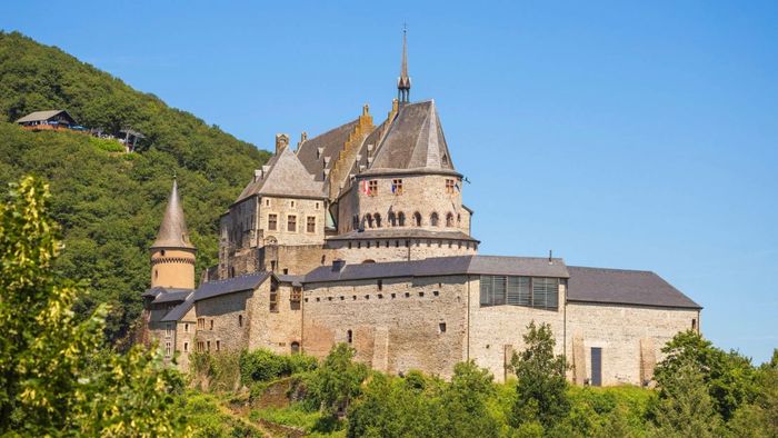 Perched above the Our River in northern Luxembourg, Schloss Vianden stands as a majestic landmark.