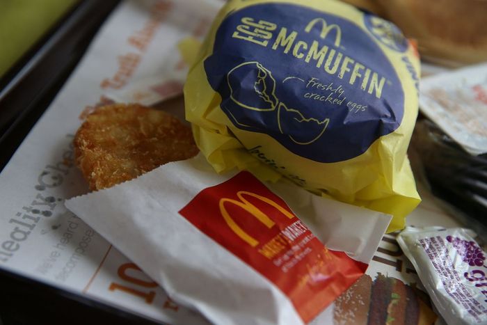 Hash browns are a classic side dish, often found alongside an Egg McMuffin at McDonald's locations, like the one in Fairfield, California.