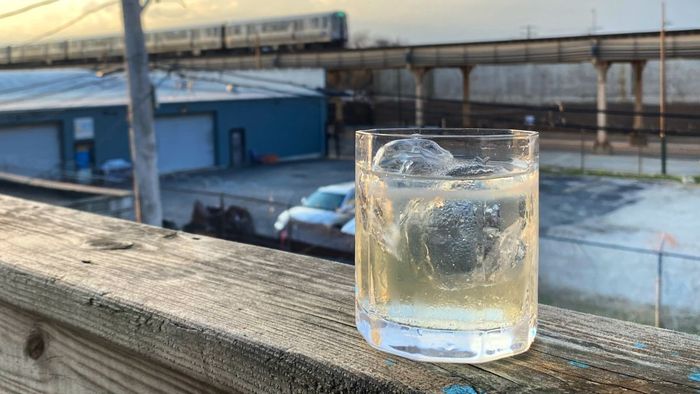 Enjoying a Ginjo Highball from the comfort of home.