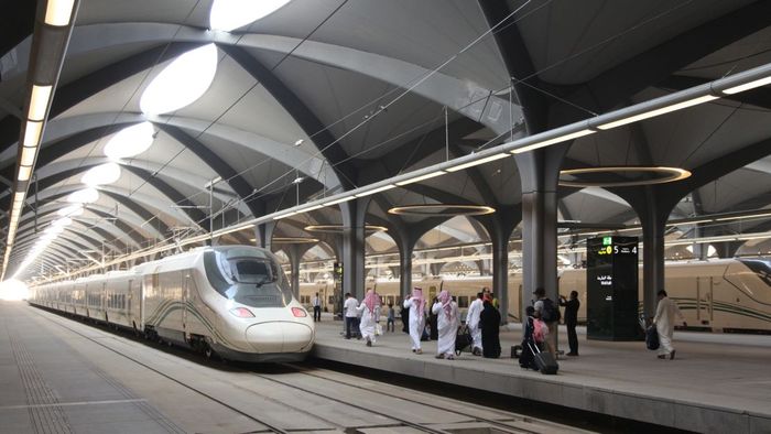 Saudi Arabia's Haramain trains are specifically adapted to withstand the extreme desert heat.