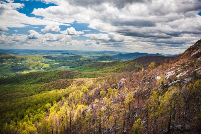 A view from the Old Rag Mountain trail at Shenandoah National Park in Virginia. You'll need a special day-use ticket to hike Old Rag.