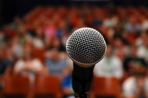 audience and microphone