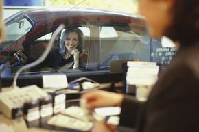 The drive-thru at a bank.
