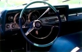 The 1965-1967 AMC Marlin shared its dashboard design with the Ambassador.