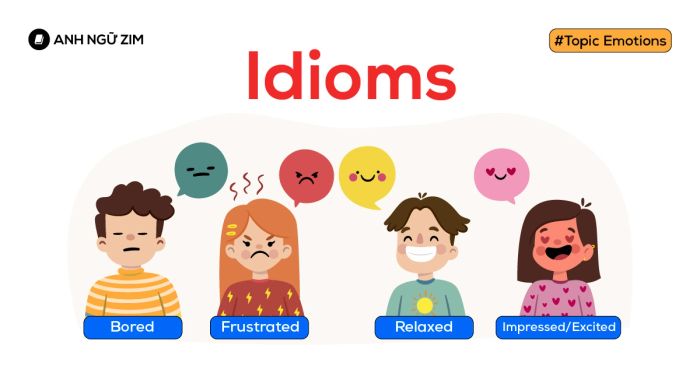 ielts speaking vocabulary idioms thuong gap chu de emotion