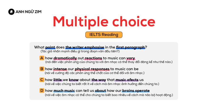 Cách giải dạng bài multiple choice trong IELTS Reading về ý kiến của tác giả