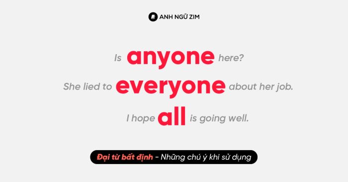 dai tu bat dinh không xác định pronouns khai niem phan loai cach dung