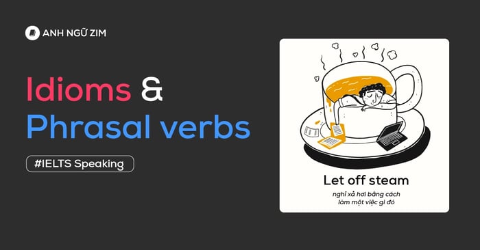 Introduction to idioms combined with phrasal verbs and applications in IELTS Speaking