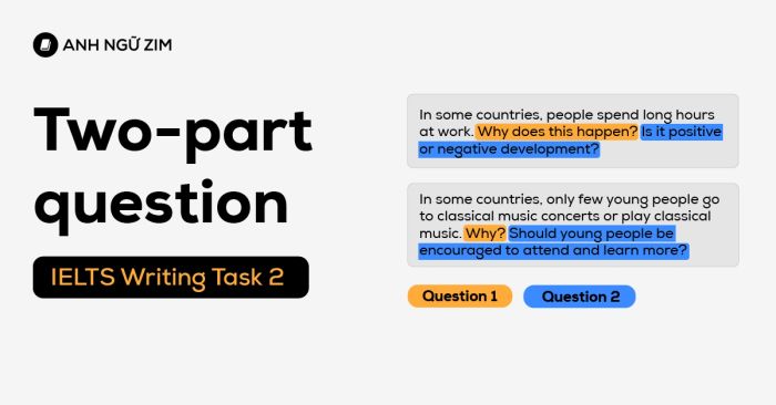 cách viết two part question trong ielts writing task 2