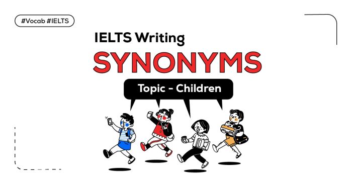 Distinguishing synonymous words in IELTS Writing on the topic of Children