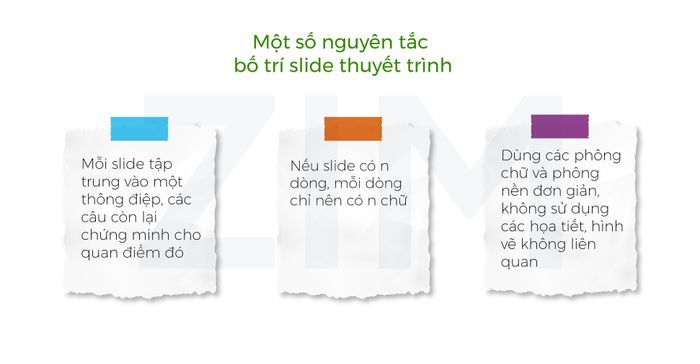 một số nguyên tắc sắp xếp slide khi thuyết trình