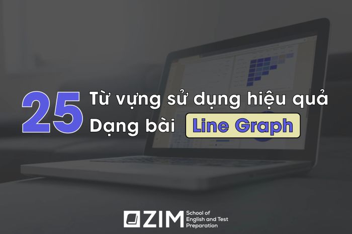 từ vựng và cấu trúc câu mô ta xu hướng dạng line graph