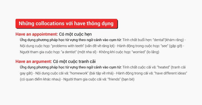 6 collocations với have thông dụng vào bài tập áp dụng có đáp án