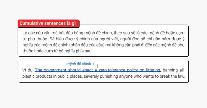 Cumulative sentence là gì? Cách sử dụng để tăng sự rõ ràng trong nghĩa câu