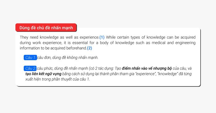 Sử dụng tính nổi bật của chủ đề (markedness of theme) để tạo điểm nổi bật cho ielts writing task 2 