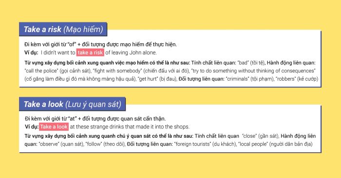 6 sự kết hợp phổ biến với take và bài tập đi kèm có đáp án