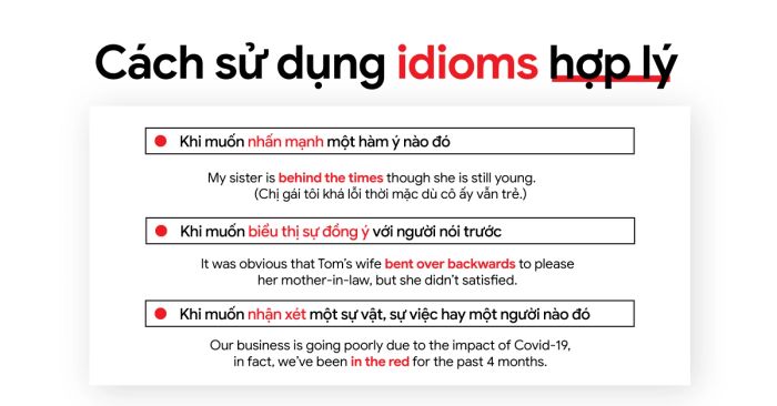 cách dùng idioms tự nhiên trong bài thi ielts